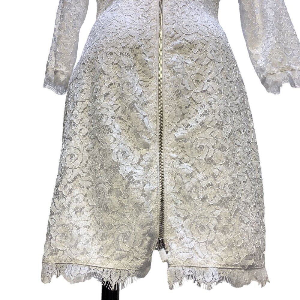 NWT Diane Von Furstenberg White Lace Dress 14 - Picture 8 of 10